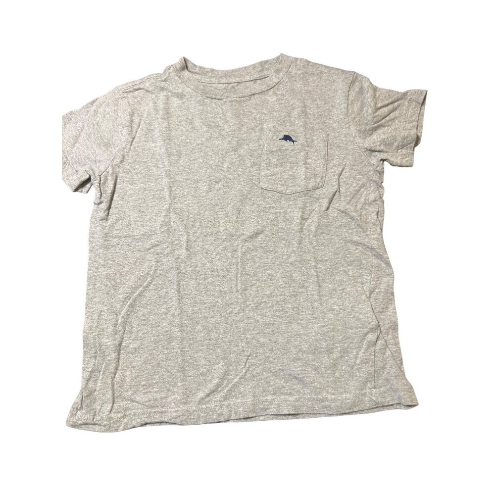 Tommy Bahama Boys Gray Pocket T Shirt Short Sleeves Blue Embroidery LogoSize L(6